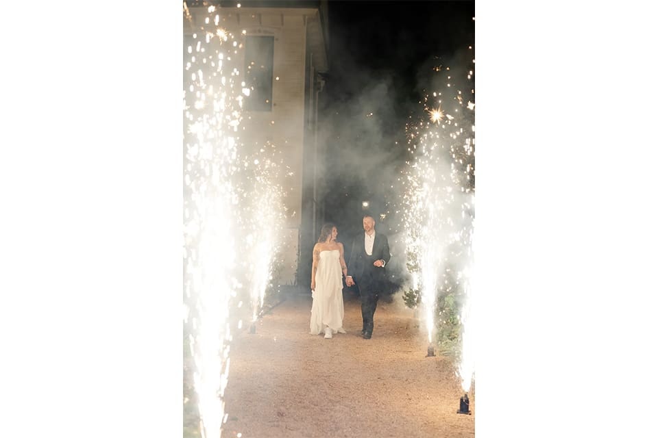 Pyrotechnic show at event