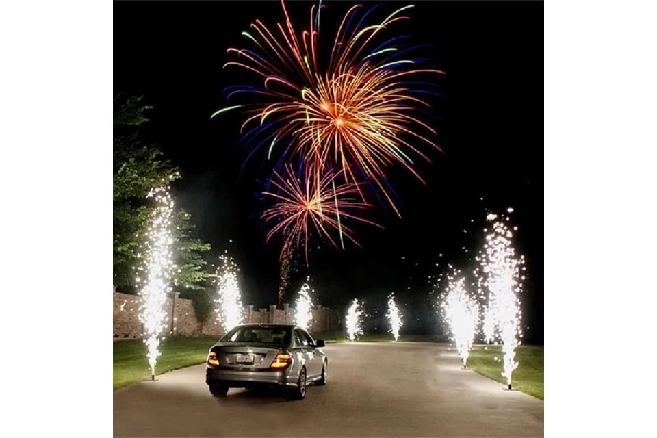 Outdoor fireworks event